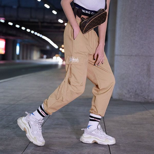 Pantaloni de dama sport si casual cu talie elastica inalta