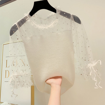 3/4 ujjú női pulóver több színben