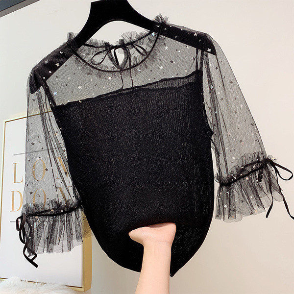 3/4 ujjú női pulóver több színben