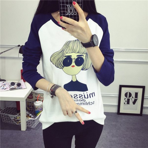 Női alkalmi blúz O-nyakkal és rátéttel