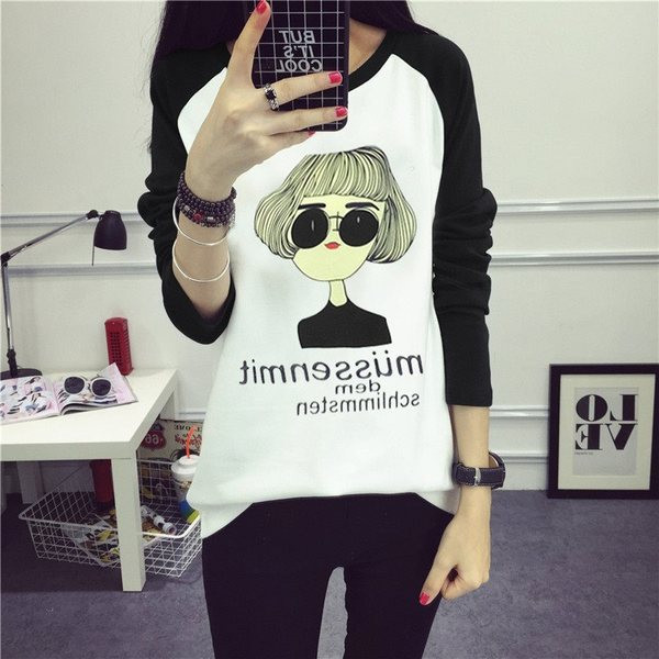 Női alkalmi blúz O-nyakkal és rátéttel