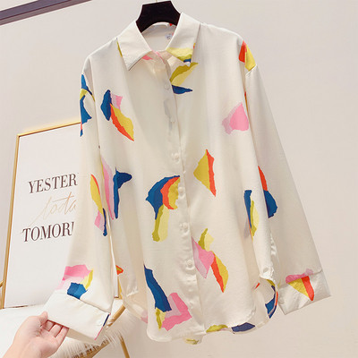 Színes női ing gallérral, három színben