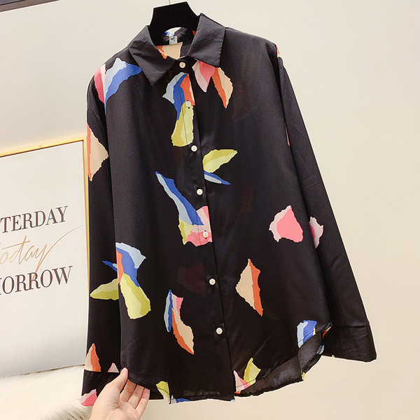 Színes női ing gallérral, három színben