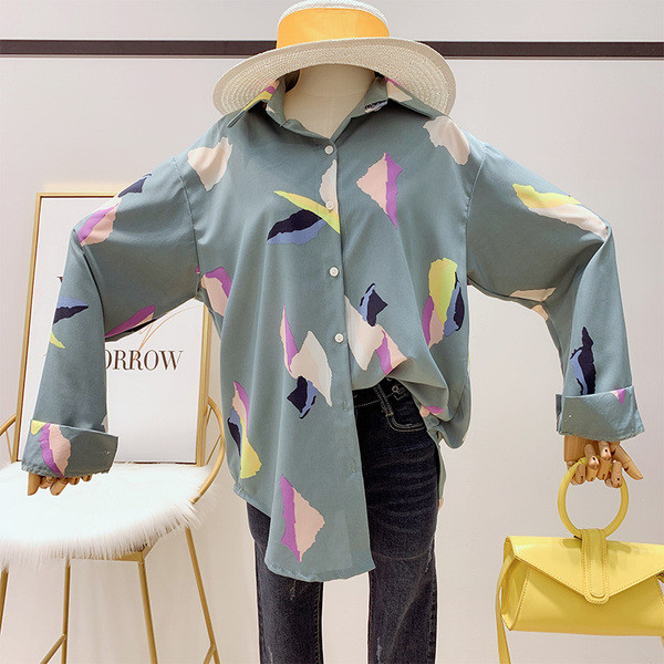 Színes női ing gallérral, három színben