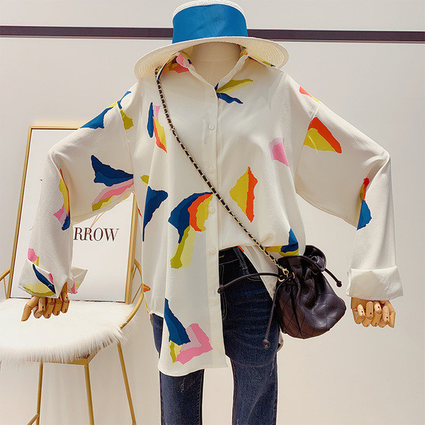 Színes női ing gallérral, három színben