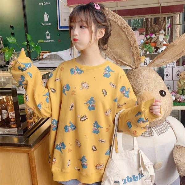 Bluza casual dama cu aplicatie colorata - model larg