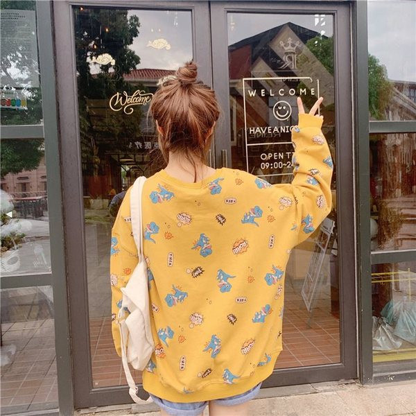 Bluza casual dama cu aplicatie colorata - model larg