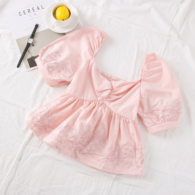 Cămașă de damă modernă cu broderie în mai multe culori