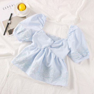 Cămașă de damă modernă cu broderie în mai multe culori