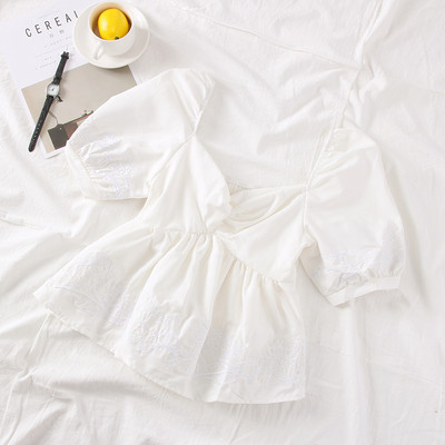 Cămașă de damă modernă cu broderie în mai multe culori