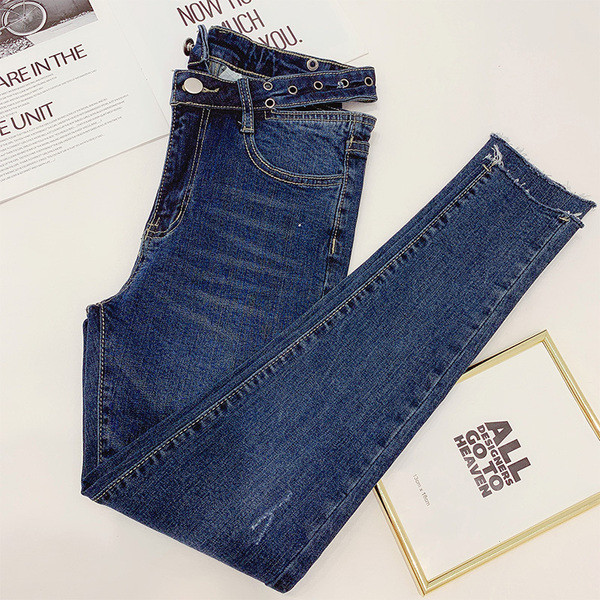 Blugi lungi de damă în bleumarin