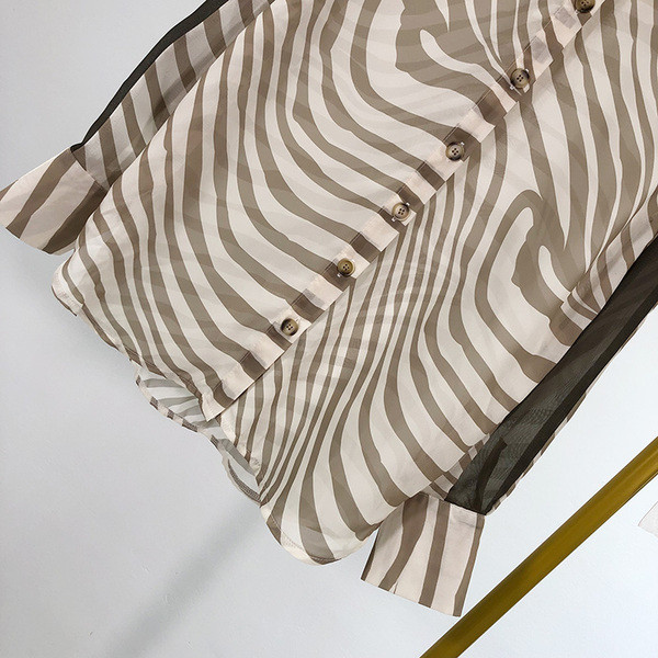 Elegáns női sifon ing állatmintával