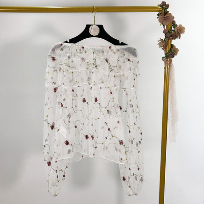 Bluza de dama din tul cu umerii goi in multe culori