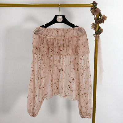 Bluza de dama din tul cu umerii goi in multe culori