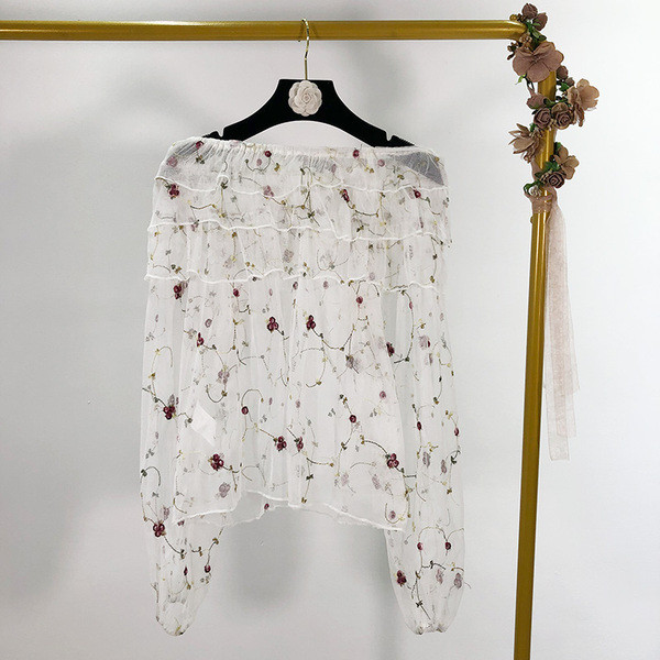 Bluza de dama din tul cu umerii goi in multe culori