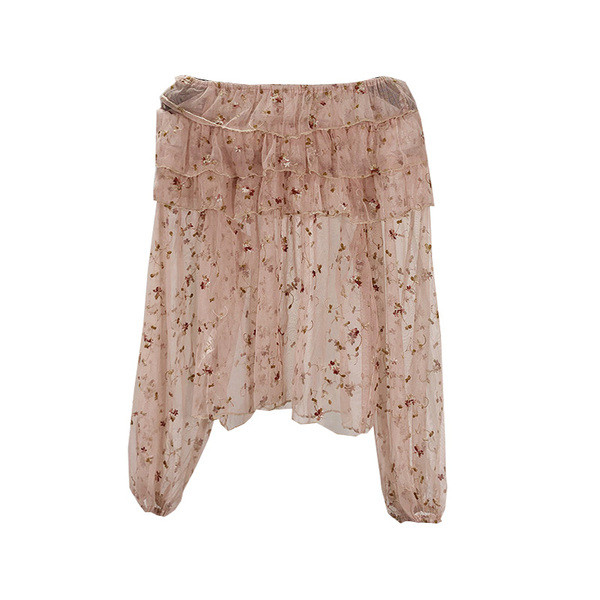 Bluza de dama din tul cu umerii goi in multe culori