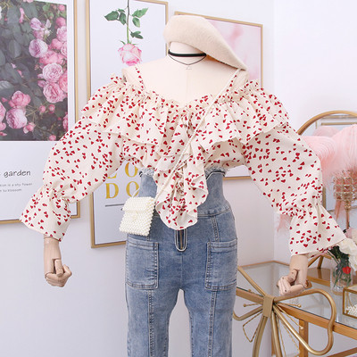 Bluza de dama model nou cu decolteu in V si umerii goi