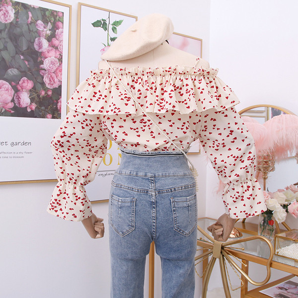 Bluza de dama model nou cu decolteu in V si umerii goi