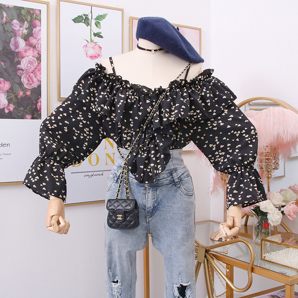 Bluza de dama model nou cu decolteu in V si umerii goi