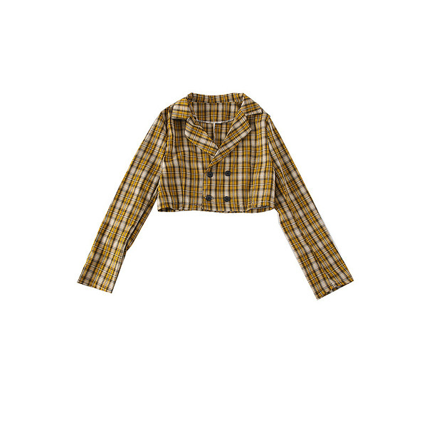 Modern női kockás kabát gombokkal, többféle színben