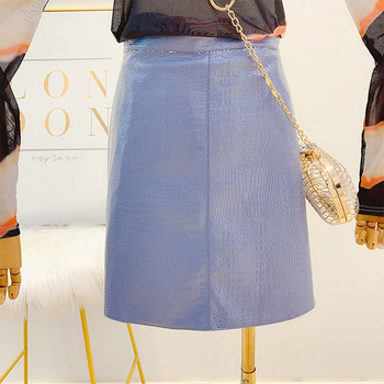 Fusta eleganta din piele de dama in trei culori