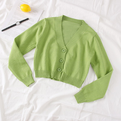 Cardigan de dama model nou cu maneci lungi si nasturi - mai multe culori