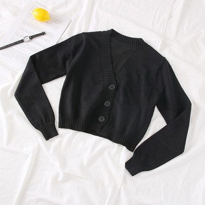 Cardigan de dama model nou cu maneci lungi si nasturi - mai multe culori