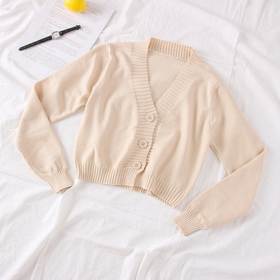 Cardigan de dama model nou cu maneci lungi si nasturi - mai multe culori