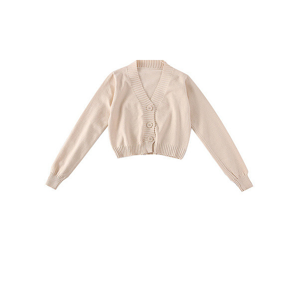 Cardigan de dama model nou cu maneci lungi si nasturi - mai multe culori