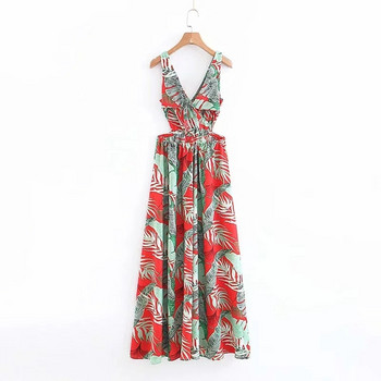 Női hosszú, színes mintás ruha