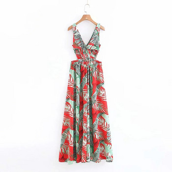 Női hosszú, színes mintás ruha