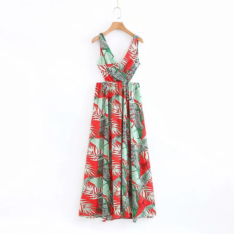 Női hosszú, színes mintás ruha