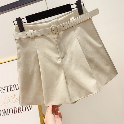 Női rövidnadrág magas derékkal, övvel több színben