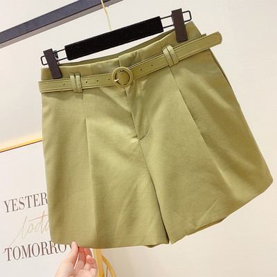 Női rövidnadrág magas derékkal, övvel több színben