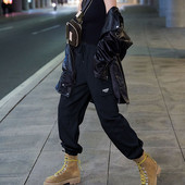 Pantaloni de dama sport si casual cu talie elastica in doua culori