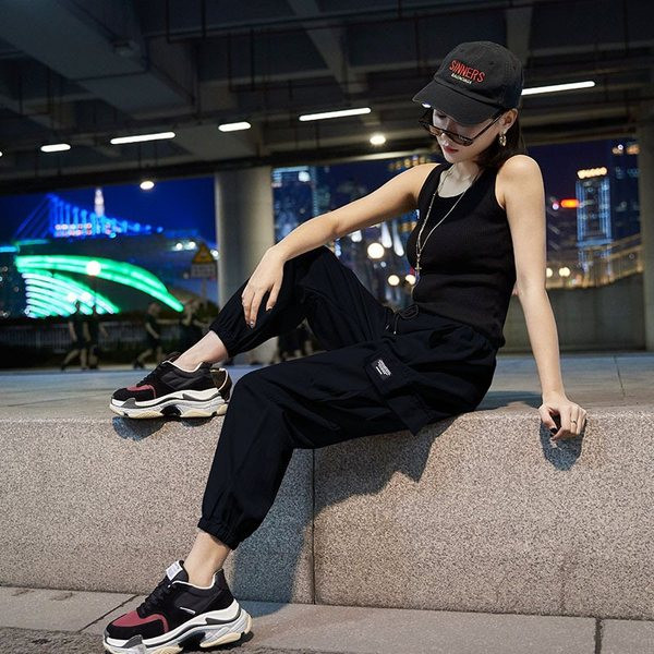 Pantaloni de dama sport si casual cu talie elastica in doua culori