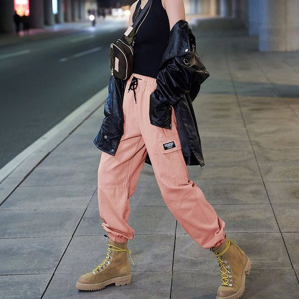 Pantaloni de dama sport si casual cu talie elastica in doua culori