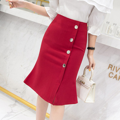 Új modell női szoknya három színben, gombokkal