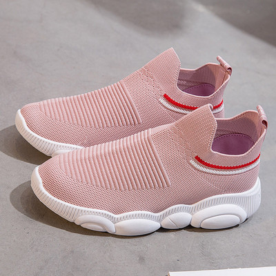 Pantofi casual dama in alb, roz si negru