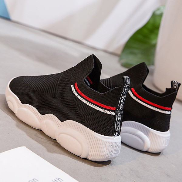 Pantofi casual dama in alb, roz si negru