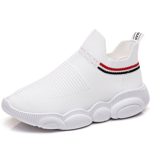 Pantofi casual dama in alb, roz si negru