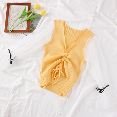 Bluză de damă modernă cu mâneci din tul în mai multe culori