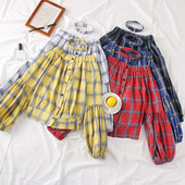 Cămașă modernă de damă cu nasturi și umerii goi