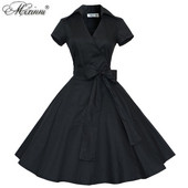 Alkalmi női szabású ruha V-nyakkal több színben