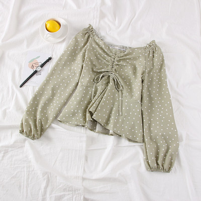 Modern női blúz csupasz váll és nyakkendő több színben