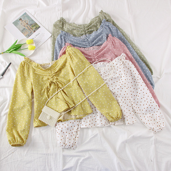 Modern női blúz csupasz váll és nyakkendő több színben