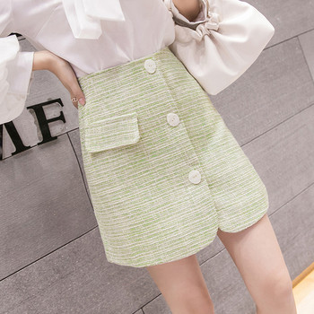 Stílusos női szoknya három színben, gombokkal