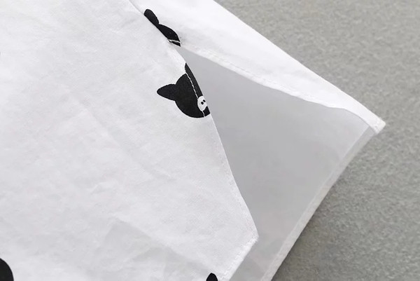 Cămașă de damă elegantă cu aplicație - model asimetric