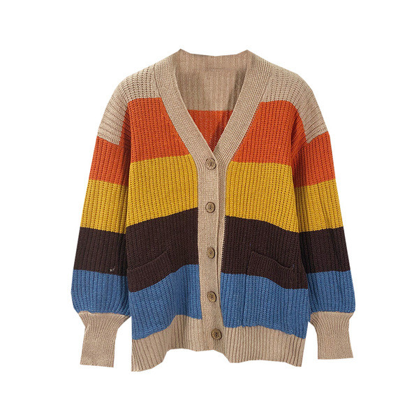 Vesta de dama cu dungi in doua culori