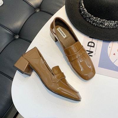 Mocasini eleganti de dama in negru si maro